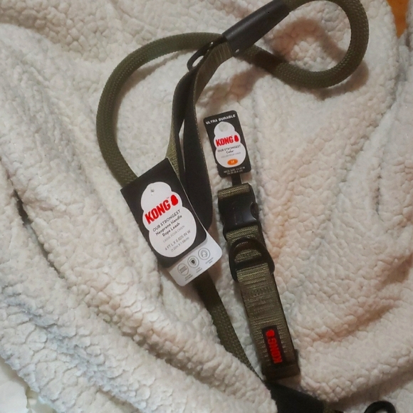 KONG DOG COLLAR AND LEASH BUNDLE BRAND NEW - Picture 1 of 4